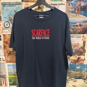 Vintage scarface black cotton tee